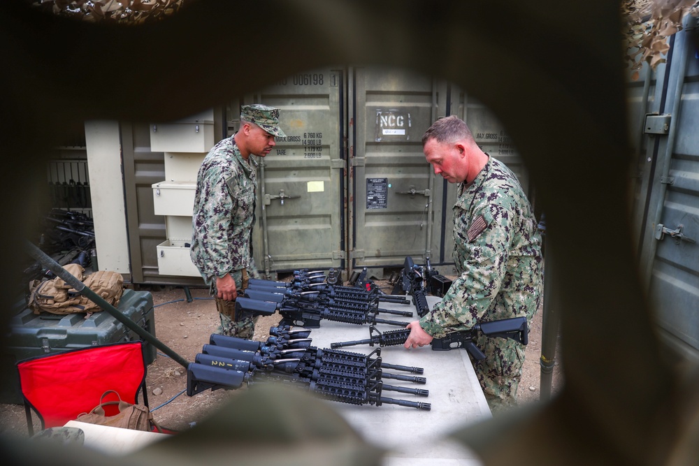 NMCB 4 Seabees at Weapons Draw