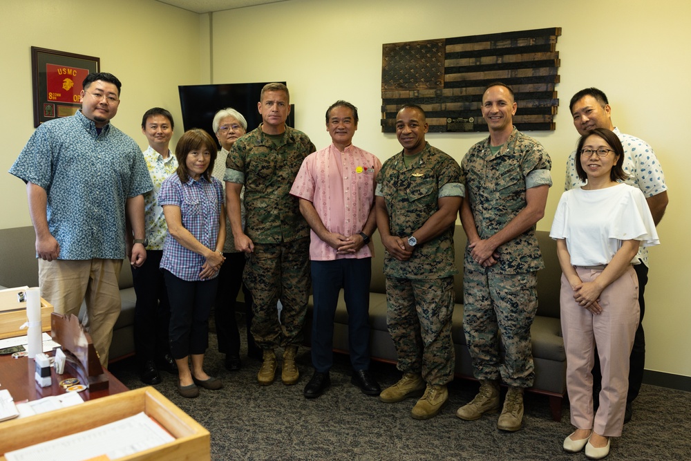 Newly elected Ginowan City mayor visits MCIPAC H&amp;S Battalion