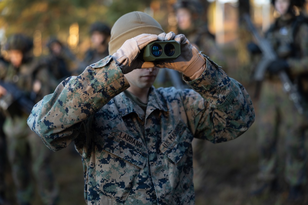 Combat Engineers Conduct Engineering Reconnaissance Training with Finish Military