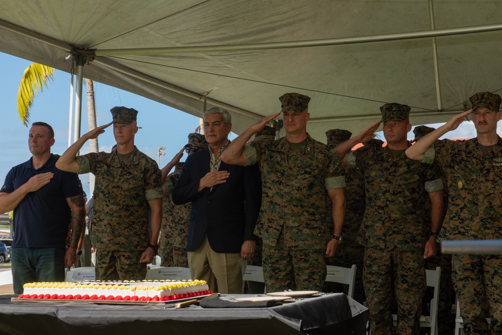 U.S. Marine Corps 249th birthday cake cutting ceremony at DPAA