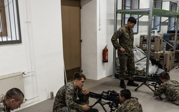 U.S. Marines Conduct M240B Machine Gun Training