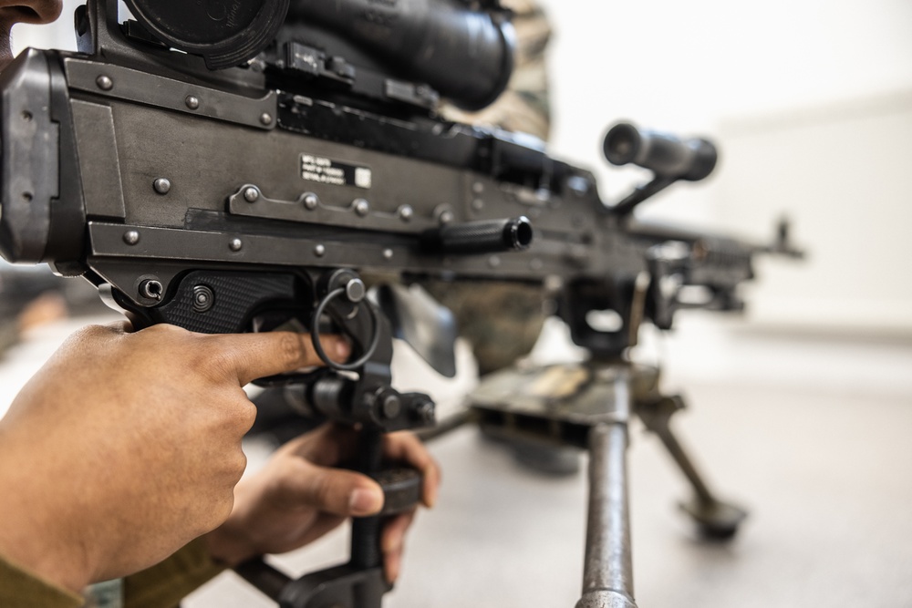 U.S. Marines Conduct M240B Machine Gun Training