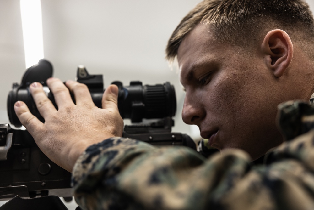 U.S. Marines Conduct M240B Machine Gun Training