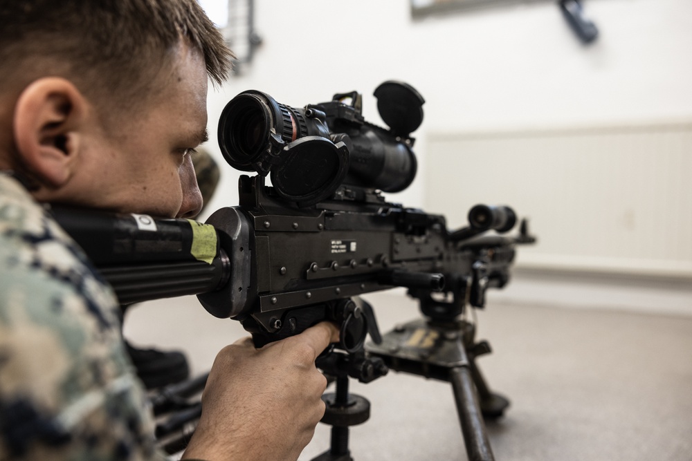 U.S. Marines Conduct M240B Machine Gun Training