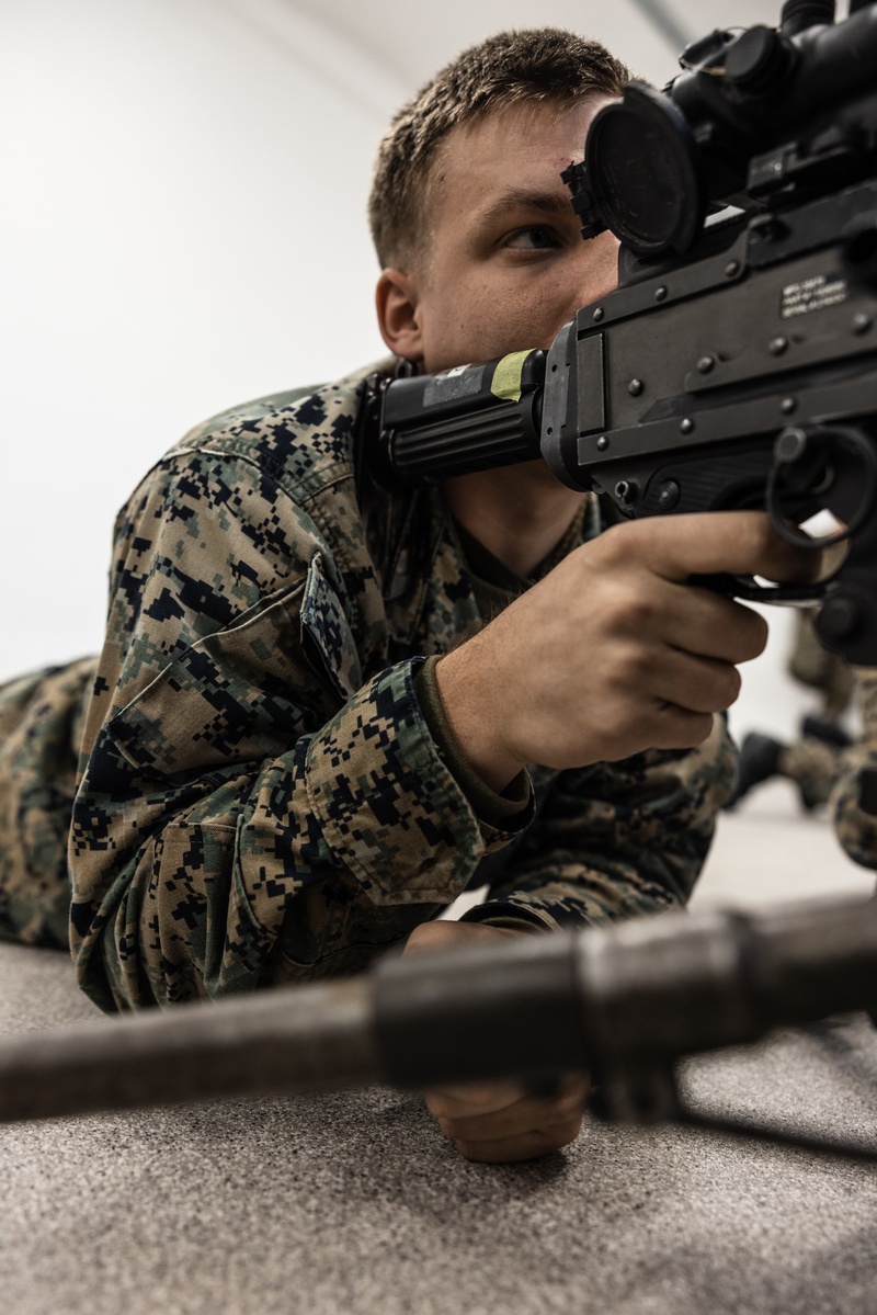 U.S. Marines Conduct M240B Machine Gun Training