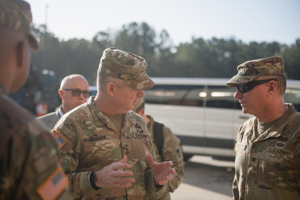 Commanding Genaral of AMC LTG Mohan visits Fort Stewart