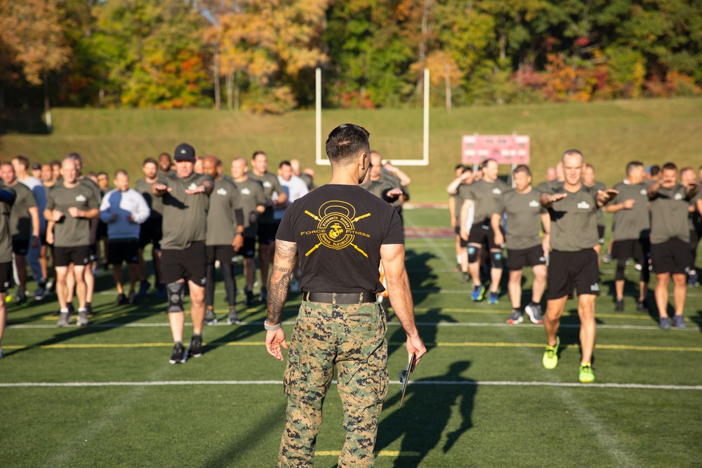 Wounded Warrior Regiment and the FBI National Academy conduct joint physical training event