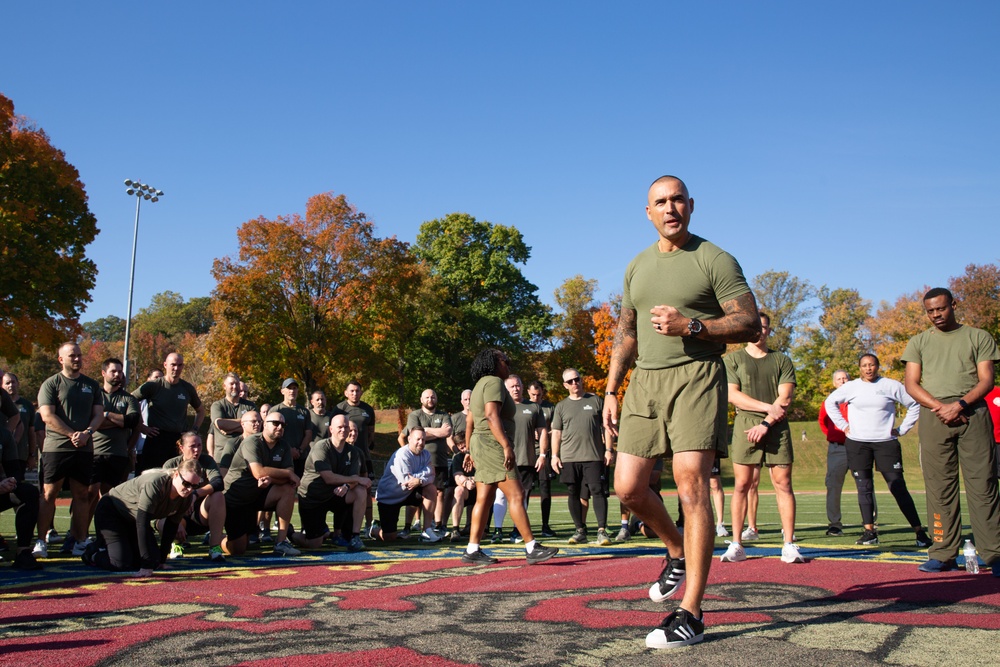 Wounded Warrior Regiment and the FBI National Academy conduct joint physical training event