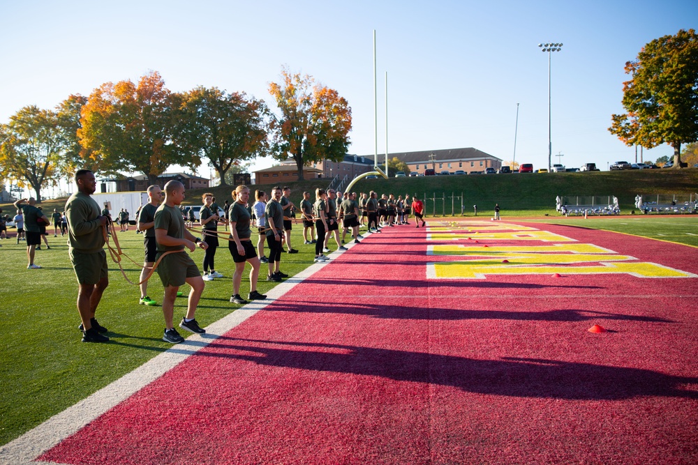 Wounded Warrior Regiment and the FBI National Academy conduct joint physical training event