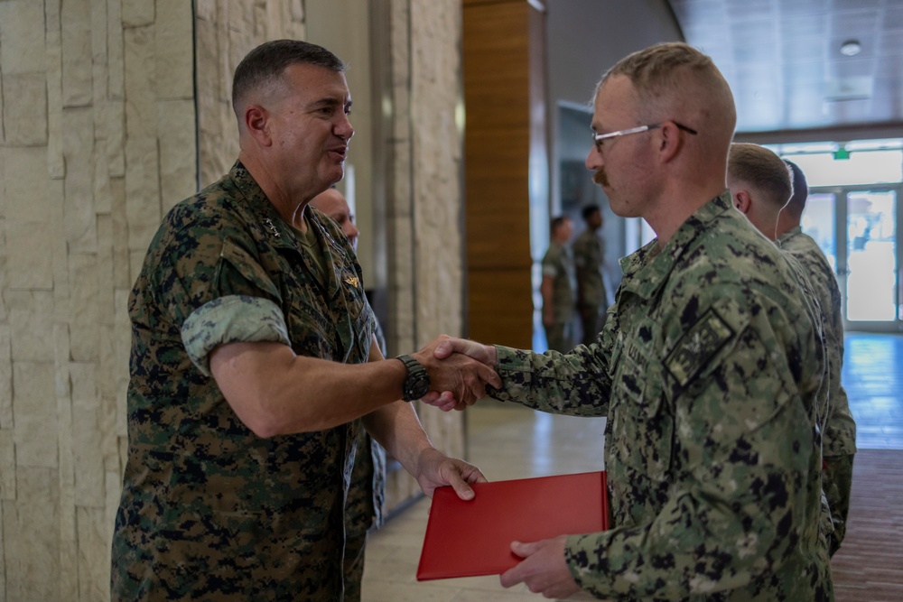 Barracks 360 Reset: I MEF CG awards Sailors for leadership during Operation Clean Sweep