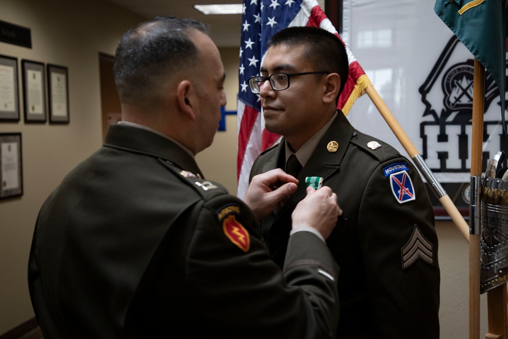 SGT Castro Promotion Ceremony
