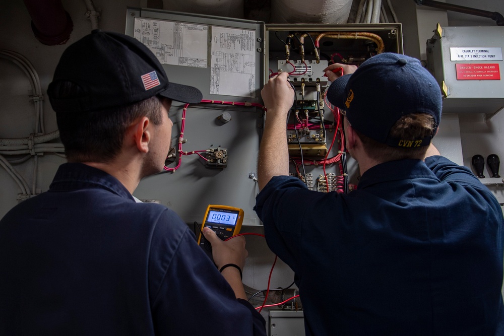 Abraham Lincoln conducts routine operations