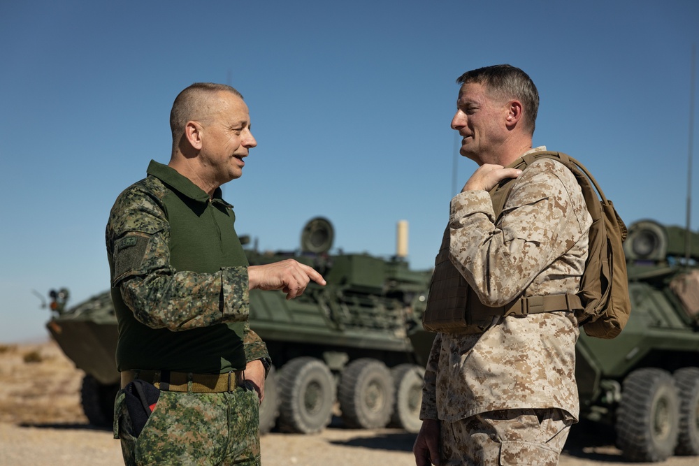 Dutch Marine Commandant Ivo Moerman visits Range 220 at the Combat Center