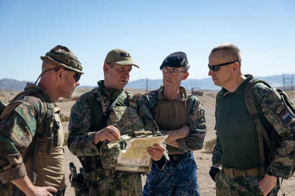 Dutch Marine Commandant Ivo Moerman visits Range 220 at the Combat Center