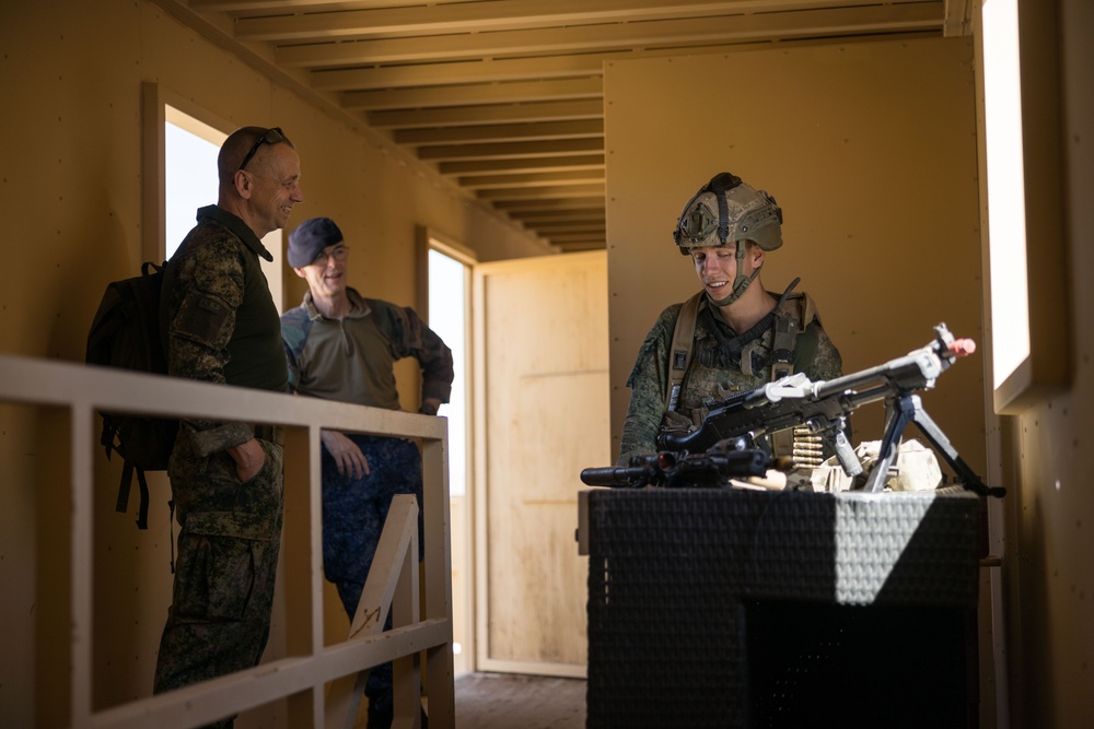 Dutch Marine Commandant Ivo Moerman visits Range 220 at the Combat Center