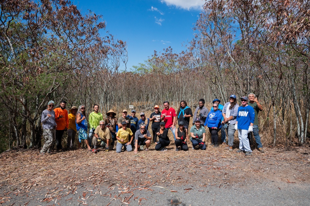 Community workday at Nioiʻula Heiau on Lualualei Naval Annex