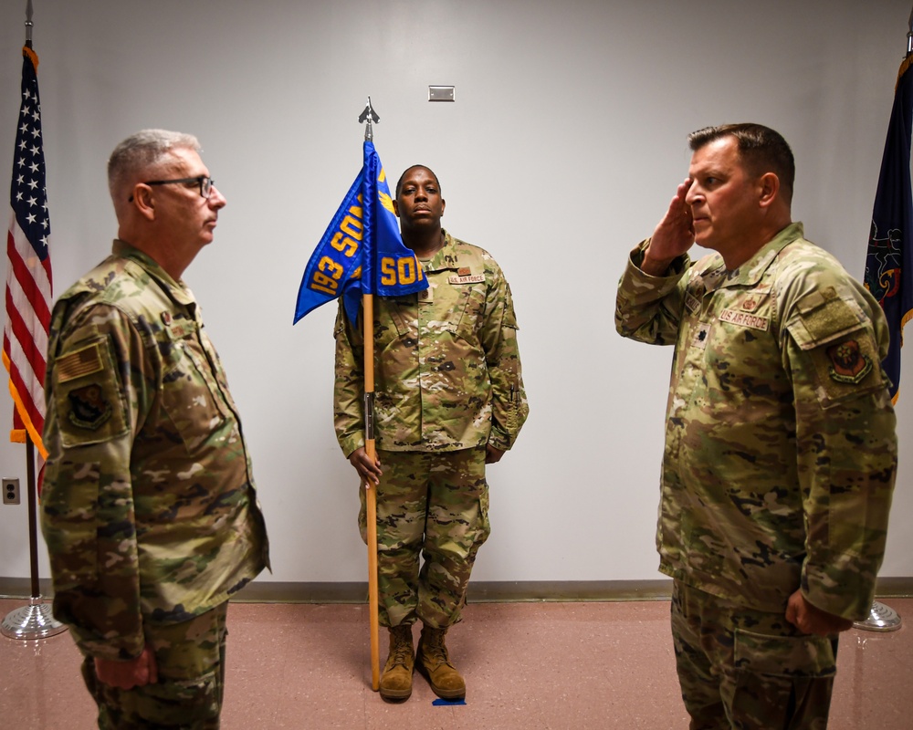 Lt. Col. Joseph Nicholls assumes command of 193rd Special Operations Force Support Squadron