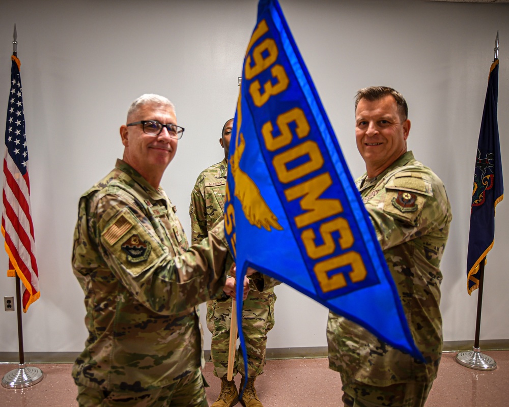 Lt. Col. Joseph Nicholls assumes command of 193rd Special Operations Force Support Squadron