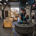 Whiteman wheel and tire technicians service landing gear for B-2 and T-38 aircraft