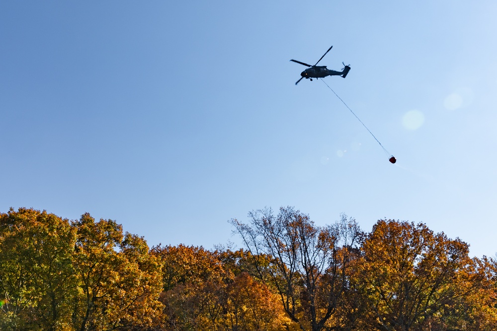 Connecticut National Guard soldiers take to the skies to battle Hawthorne fire in Berlin