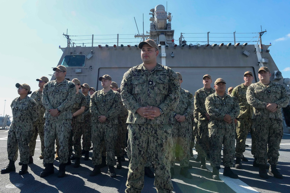 USS Santa Barbara (LCS 32) Conducts Change of Command