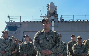 USS Santa Barbara (LCS 32) Conducts Change of Command