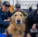 USS Ronald Reagan (CVN 76) welcomes therapy dogs from Love on a Leash