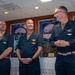 USS Ronald Reagan (CVN 76) Chaplains receive the Surface Chaplain Officer pin