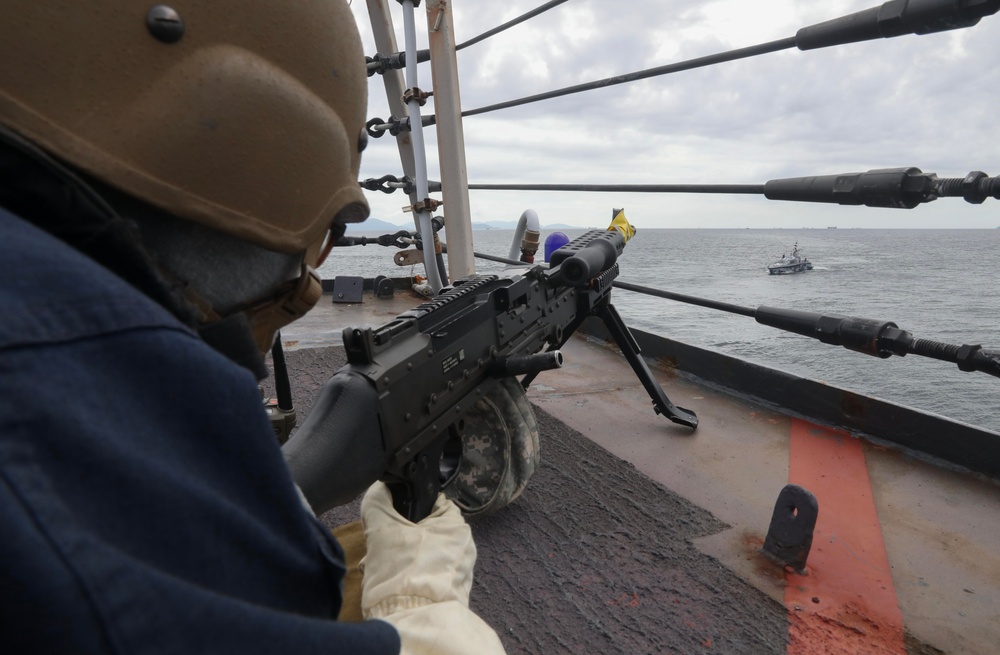 USS Dewey (DDG 105) Conducts Force Protection Drill During CARAT Malaysia 2024