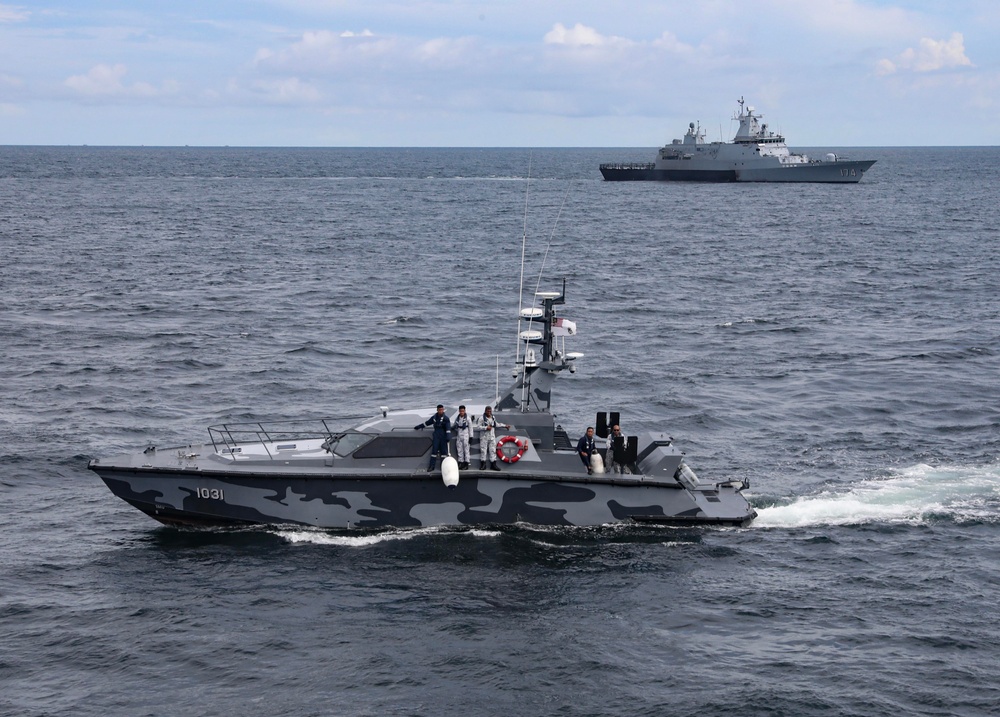 USS Dewey (DDG 105) Conducts Force Protection Drill During CARAT Malaysia 2024