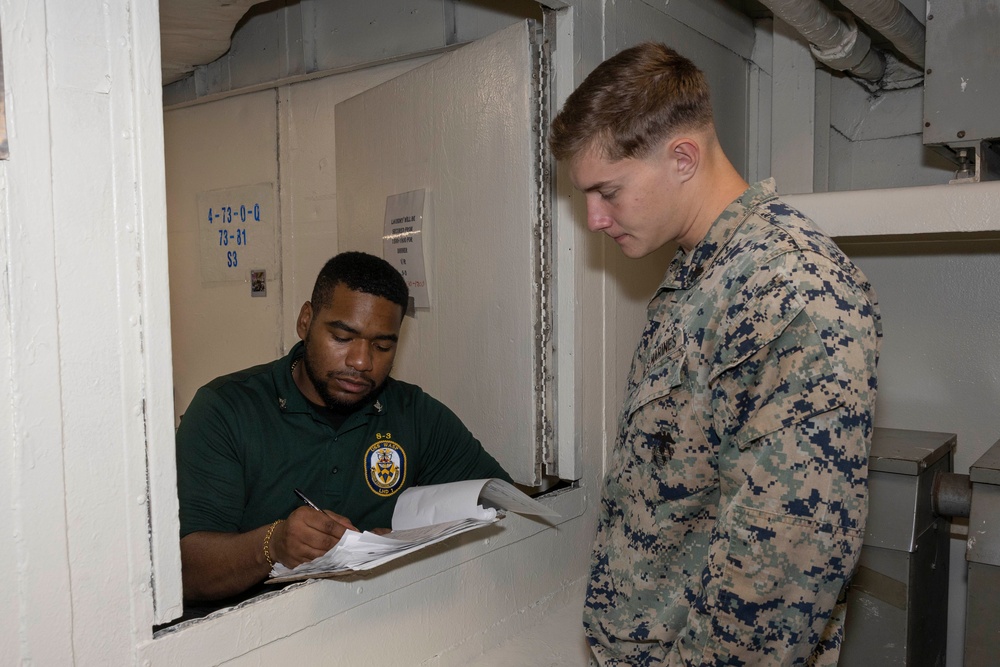 Checking into Ship's Laundry