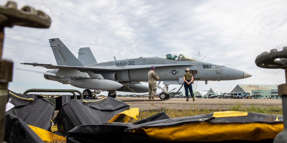 KS 25 | Jets with VMFA-312 begin flight operations out of Komatsu