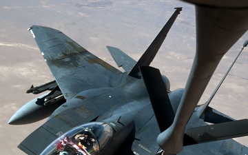 U.S. Air Force F-15E Strike Eagles Conduct Combat Patrols in the Central Command AOR