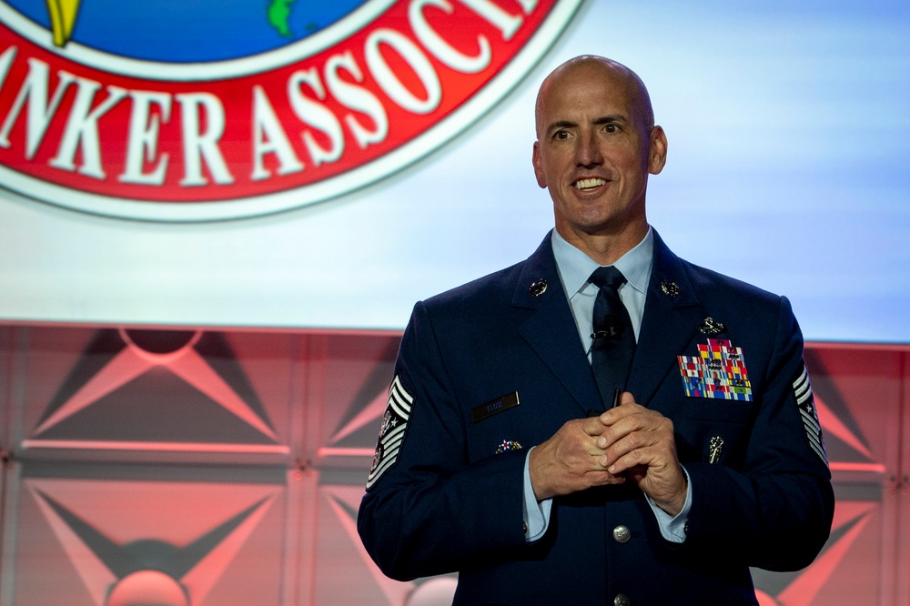 Air Force top enlisted leader discusses threats, Airmen tenacity at Airlift/Tanker Association Symposium