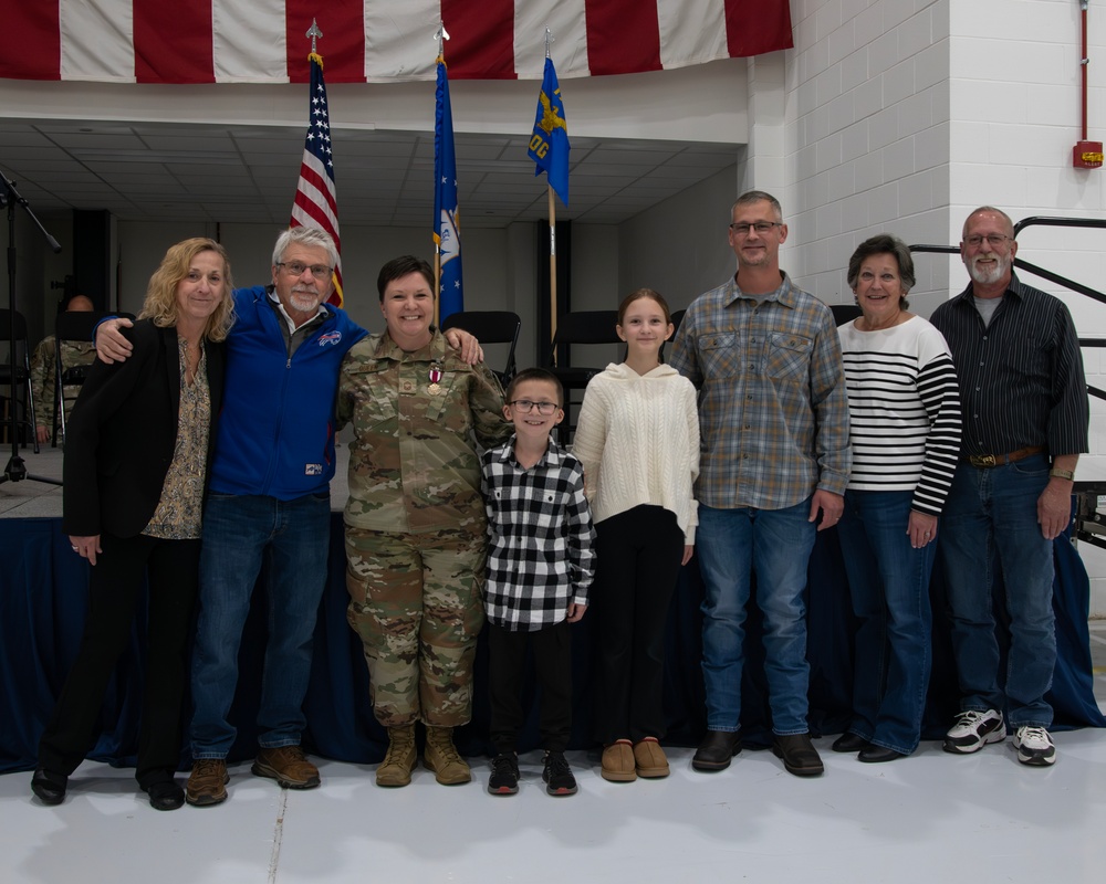 The 179th Cyberspace wing held a retirement ceremony for Chief Sarah Queer.Wing.