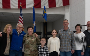 The 179th Cyberspace Wing held a retirement ceremony for Chief Sarah Queer