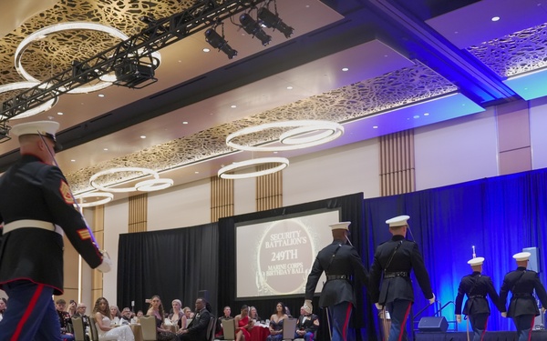 Marine Corps Base Quantico Security Battalion celebrate the 249th Marine Corps Birthday.