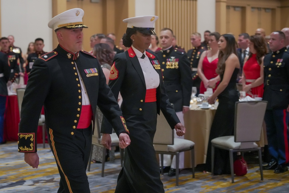 Marine Corps Base Quantico Security Battalion celebrate the 249th Marine Corps Birthday.