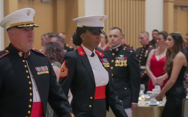 Marine Corps Base Quantico Security Battalion celebrate the 249th Marine Corps Birthday.