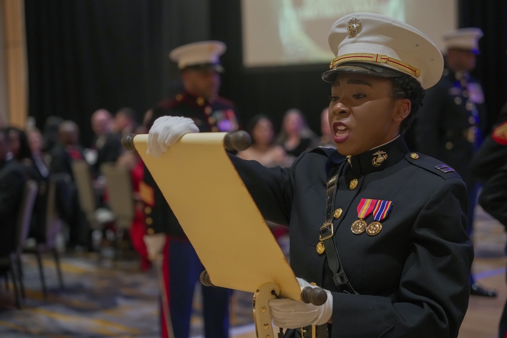 Marine Corps Base Quantico Security Battalion celebrate the 249th Marine Corps Birthday.