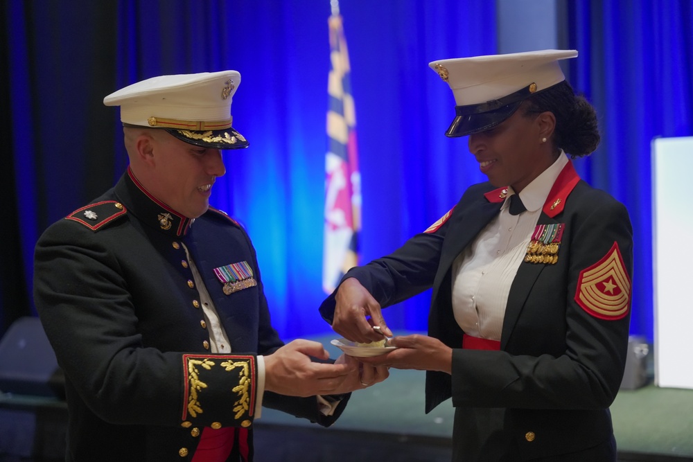 Marine Corps Base Quantico Security Battalion celebrate the 249th Marine Corps Birthday.