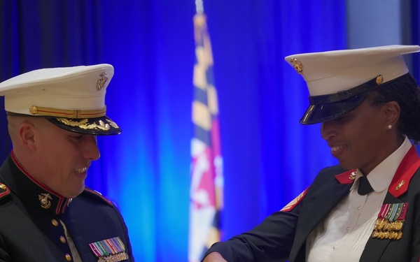 Marine Corps Base Quantico Security Battalion celebrate the 249th Marine Corps Birthday.