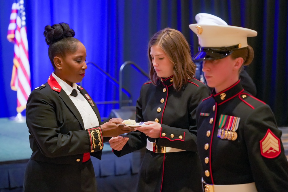 Marine Corps Base Quantico Security Battalion celebrate the 249th Marine Corps Birthday.