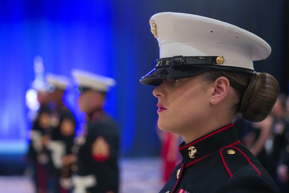 Marine Corps Base Quantico Security Battalion celebrate the 249th Marine Corps Birthday.