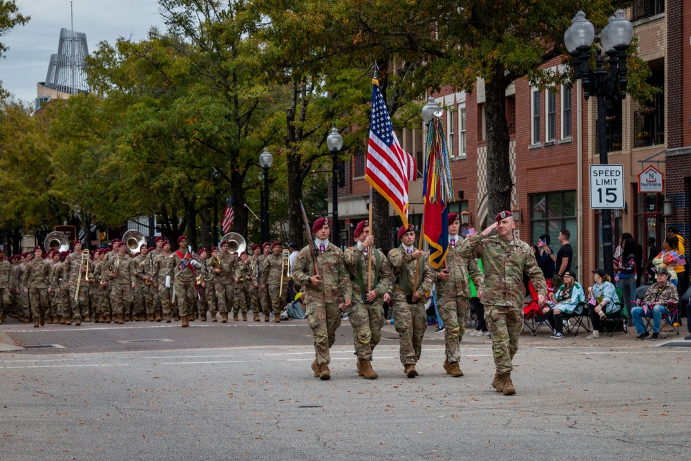 82nd ABN DIV marches in 2024 Veterans Day parade