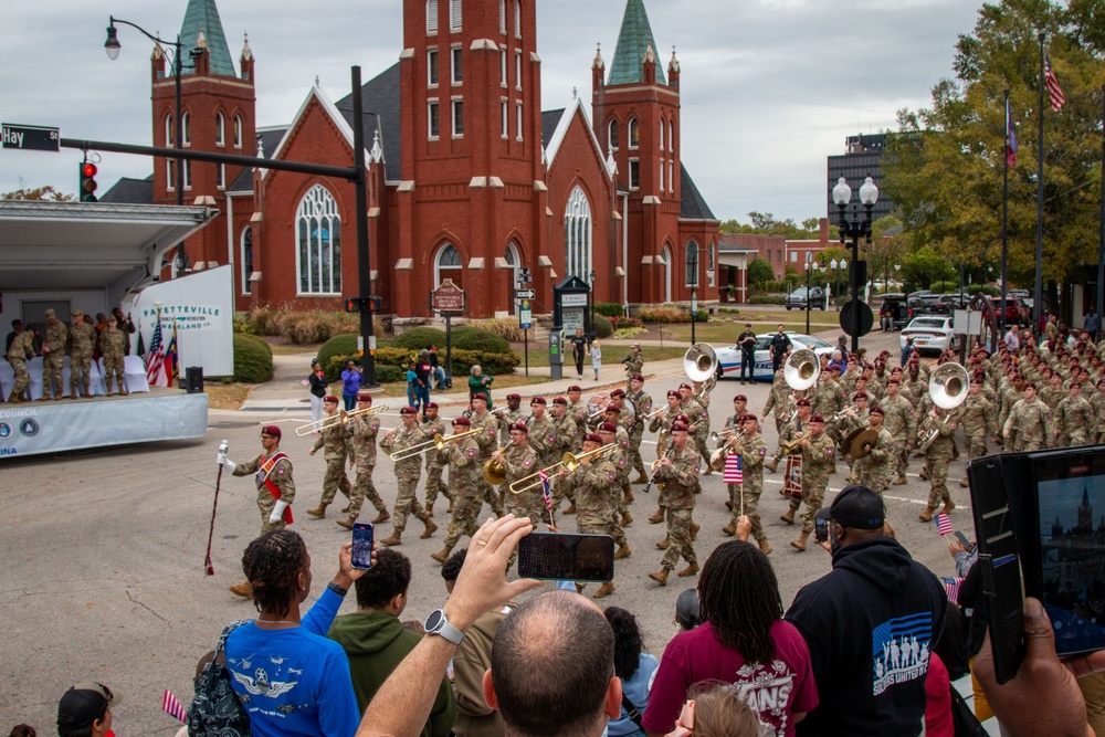 82nd ABN DIV marches in 2024 Veterans Day parade