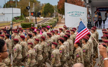 82nd ABN DIV marches in 2024 Veterans Day parade