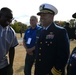 Coast Guard Fifth District Commander conducts coin toss at Elizabeth City State University football game