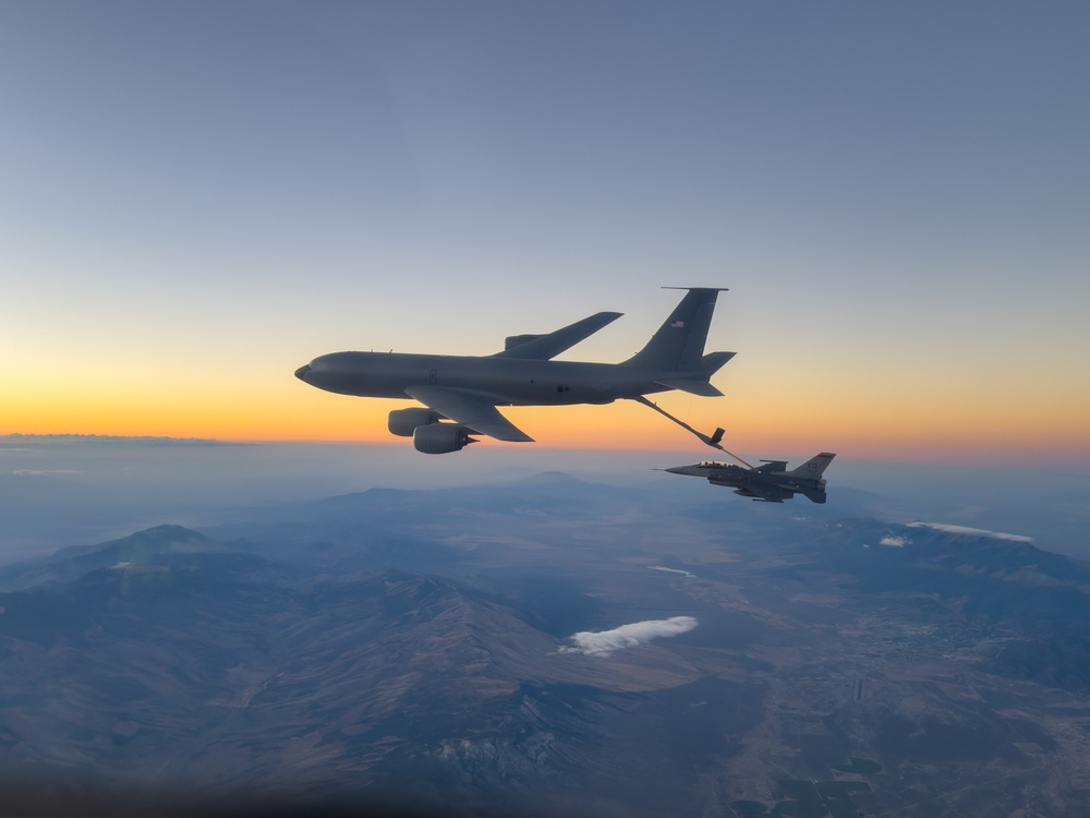 Edwards Aircraft Conduct Night Flight Test Mission