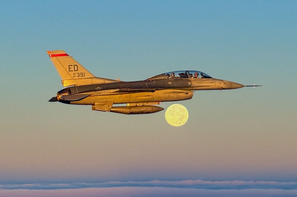 Edwards Aircraft Conduct Night Flight Test Mission